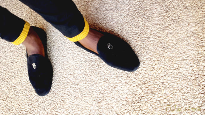 Black and Yellow Danshiki - Shoes